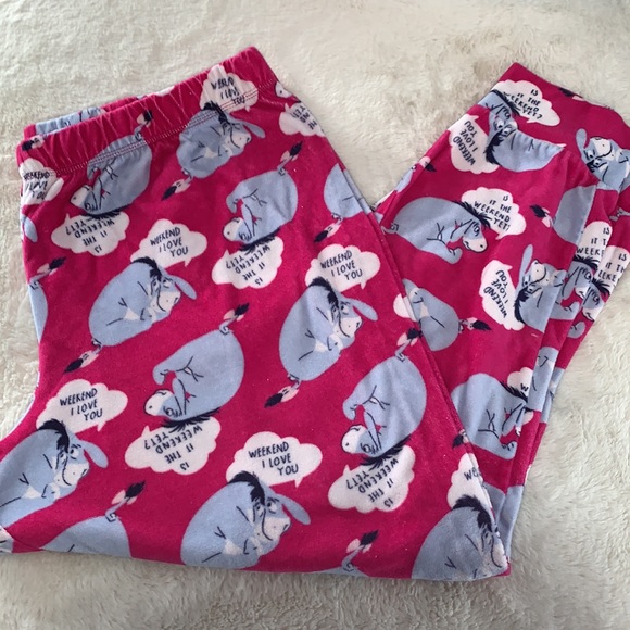 XL Disney Eeyore weekend fleece pajama set - Picture 5 of 6
